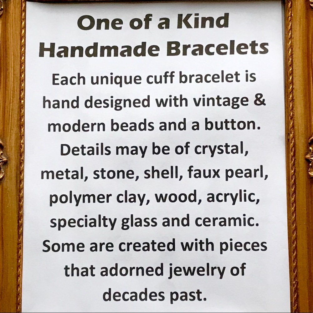 Handmade Bracelets with Vintage & Contemporary Elements